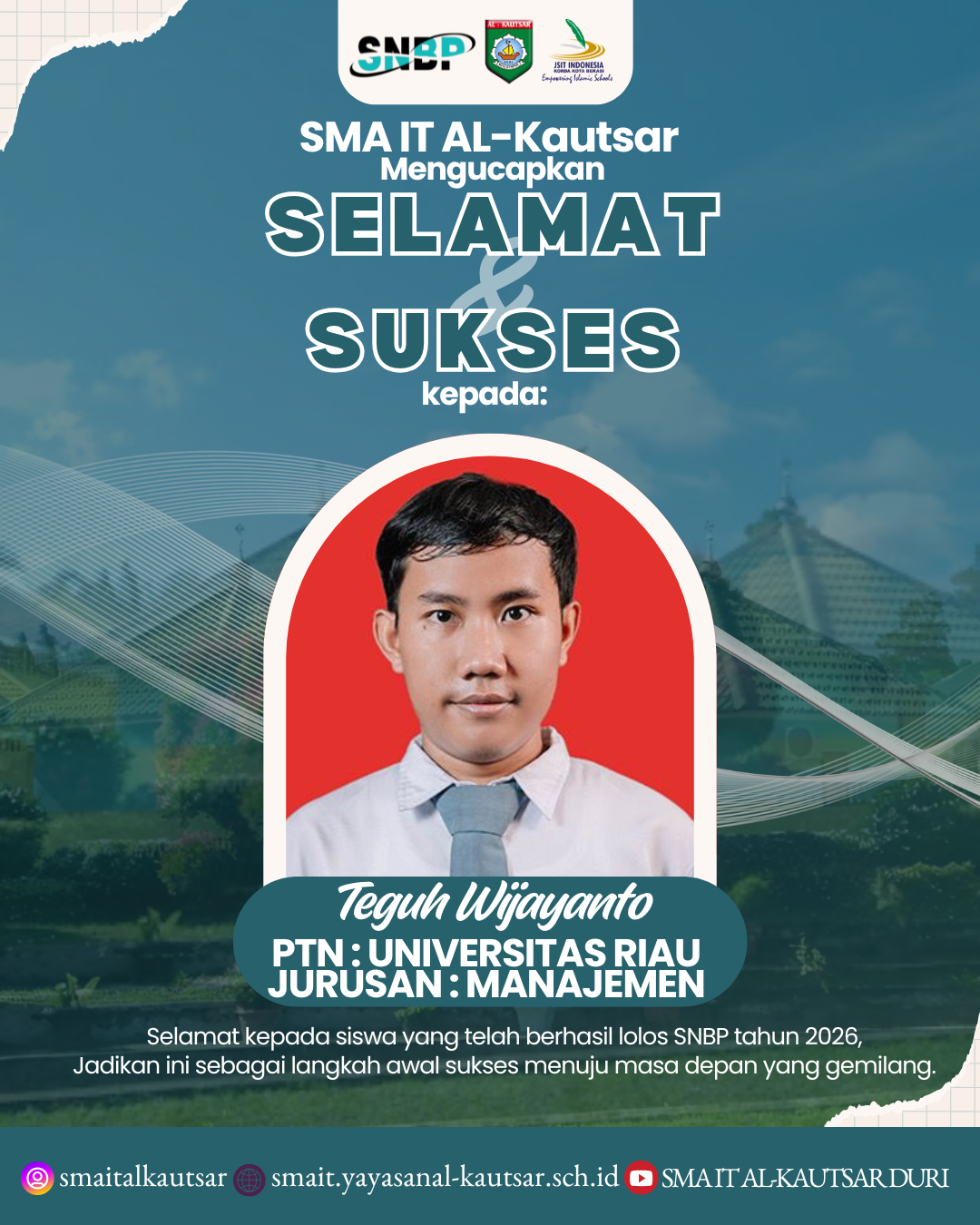 Siswa SMA IT Al-Kautsar Lulus SNBP Tahun 2026 Siswa SMA IT Al-Kautsar Lulus SNBP Tahun 2026