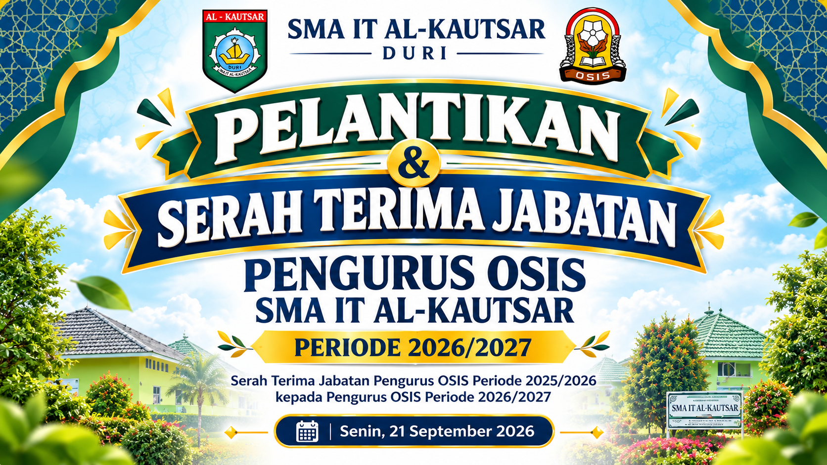 Pelantikan dan Serah Terima Jabatan Pengurus OSIS SMA IT Al-Kautsar Periode 2026/2027 Pelantikan dan Serah Terima Jabatan Pengurus OSIS SMA IT Al-Kautsar Periode 2026/2027